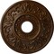 Ekena Millwork Valletta Ceiling Medallion (Fits Canopies up to 3 1/2"), 18"OD x 3 1/2"ID x 1"P, Root Beer Crackle CM18VLRBC - alternate 1